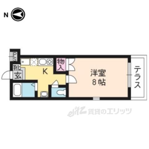 龍安寺コープ(1K/1階)の間取り写真