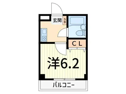 クリエール高砂(1K/3階)の間取り写真