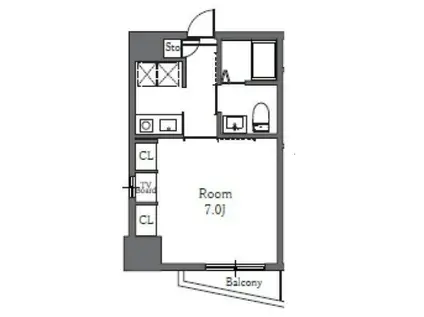 トーツーレジデンス芝(1K/5階)の間取り写真