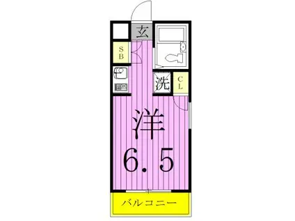 モンシャトー松戸II(1K/3階)の間取り写真