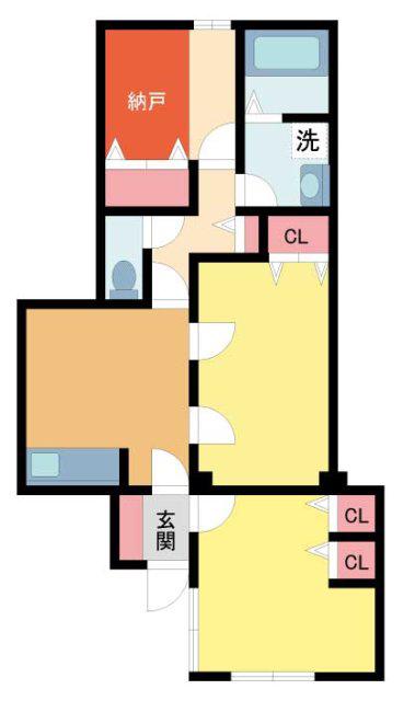 ホルム夙川(2SLDK/1階)の間取り写真