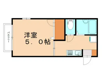 ニューフレグランス幸神(1K/1階)の間取り写真