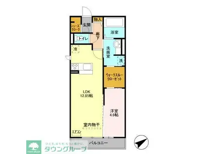 グランフラッツ幕張(1LDK/3階)の間取り写真