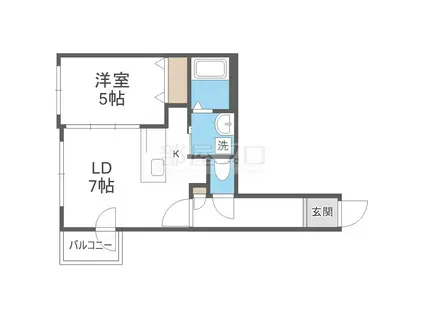 RUK-A(1LDK/4階)の間取り写真