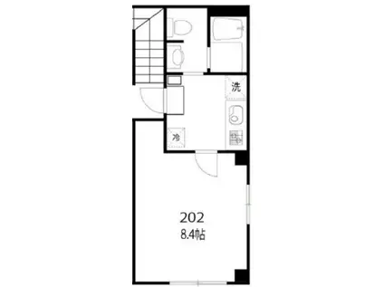 アークス赤羽(1K/2階)の間取り写真