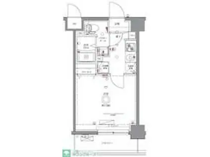 GENOVIA西川口II(1K/6階)の間取り写真