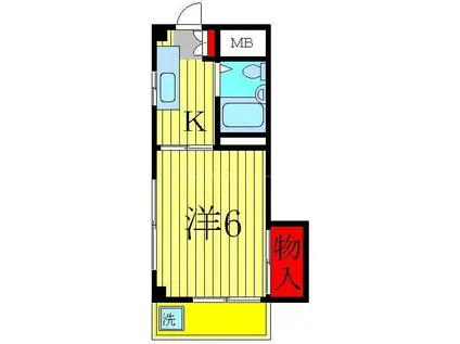 田中ビル(1K/4階)の間取り写真