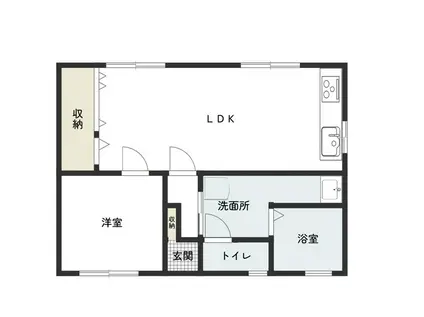 デュオ相生(1LDK/2階)の間取り写真