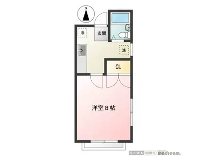 SHハウス(1K/2階)の間取り写真