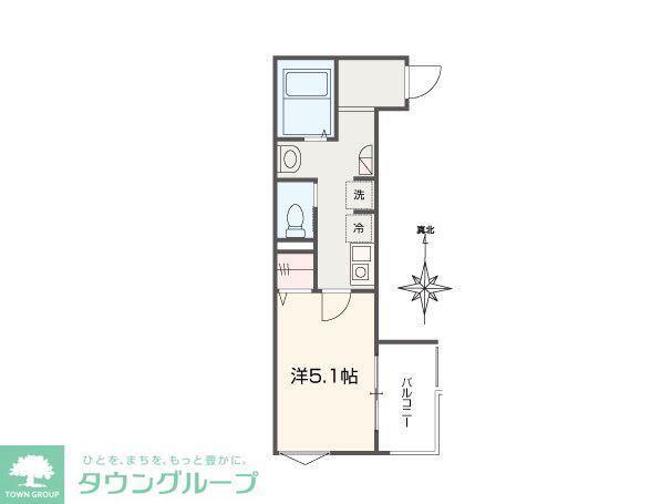 MELLAS日進(1K/3階)の間取り写真