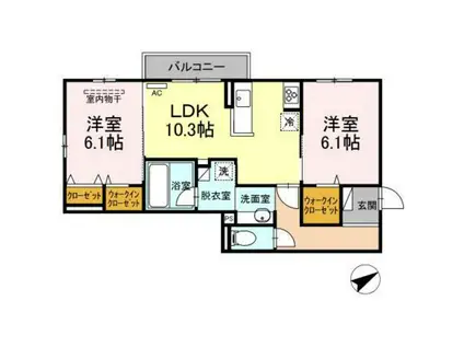ヴェール高須(2LDK/3階)の間取り写真