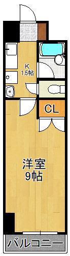FOXEY(1K/2階)の間取り写真