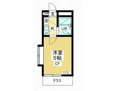 メゾン南町(1K/1階)の間取り写真