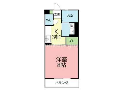 センチュリーハイム(1K/2階)の間取り写真