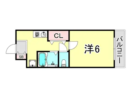 CLIMB クライム(1K/3階)の間取り写真
