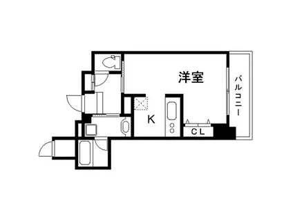 インペリアル新神戸(1K/10階)の間取り写真
