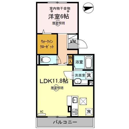 ロイジェントパークスレイクタウンIII J(1LDK/3階)の間取り写真