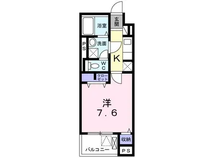 フォレストガーデン小門町(1K/4階)の間取り写真