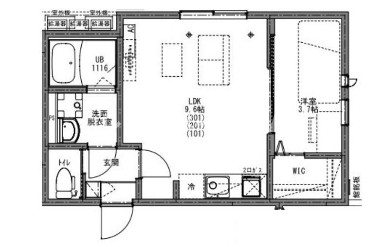 KEIAI RESIDENCE 八千代中央(1LDK/3階)の間取り写真