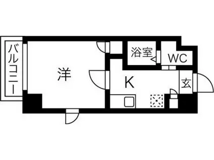 URO勝山(1K/3階)の間取り写真