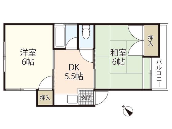 佐藤マンション(2DK/3階)の間取り写真