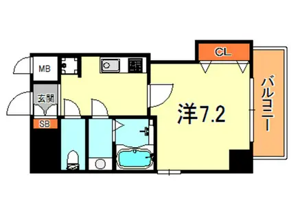 ディームス木場(1LDK/2階)の間取り写真