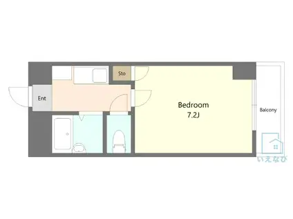 スティープルMS(1K/5階)の間取り写真