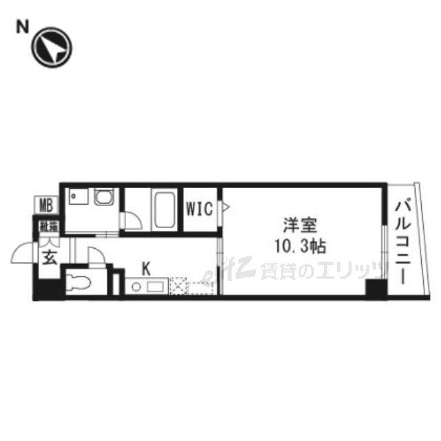 ニューサンライズ南春日丘(1K/3階)の間取り写真