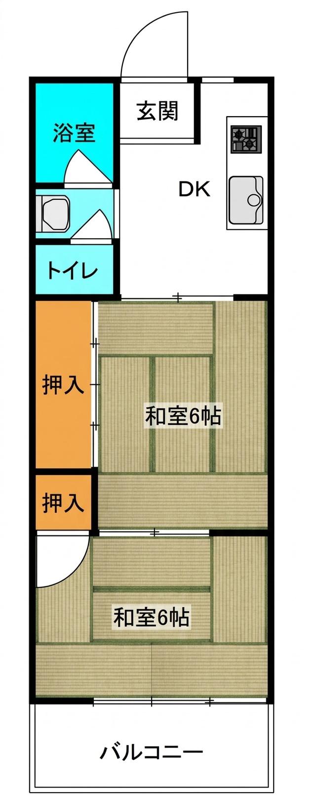 メゾン豊里 だいどう豊里(2DK/3階)の間取り写真