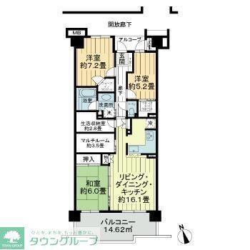 東京ベイスクエア・ミッテ(3SLDK/3階)の間取り写真
