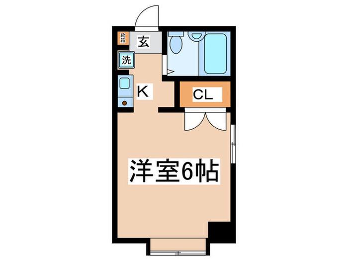 ラカセッタ(1K/1階)の間取り写真