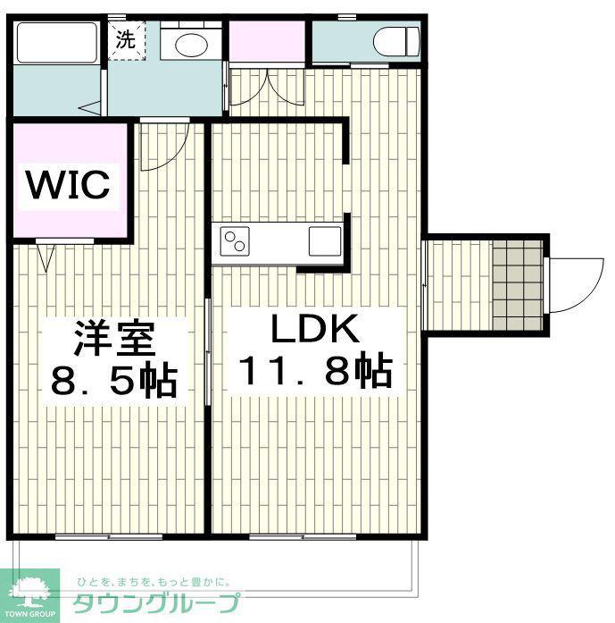 パフィオ湘南(1LDK/1階)の間取り写真