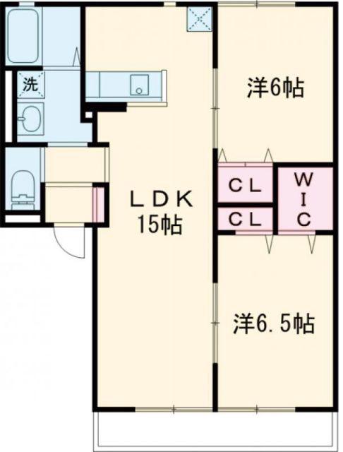 プランドールI(2LDK/1階)の間取り写真