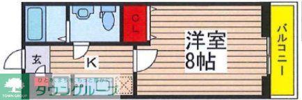 エトワールマンション岩瀬(1K/2階)の間取り写真