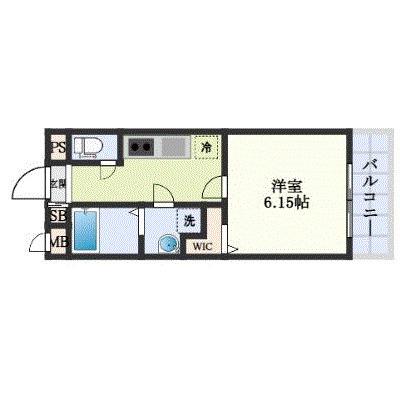 リコルテ SANBURAITONESU(1K/2階)の間取り写真