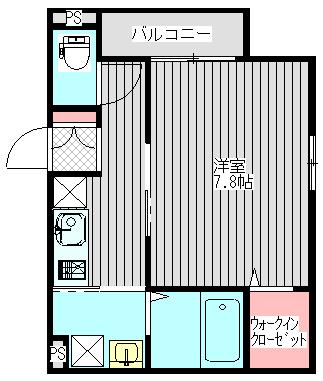 M-PLUS(1K/1階)の間取り写真