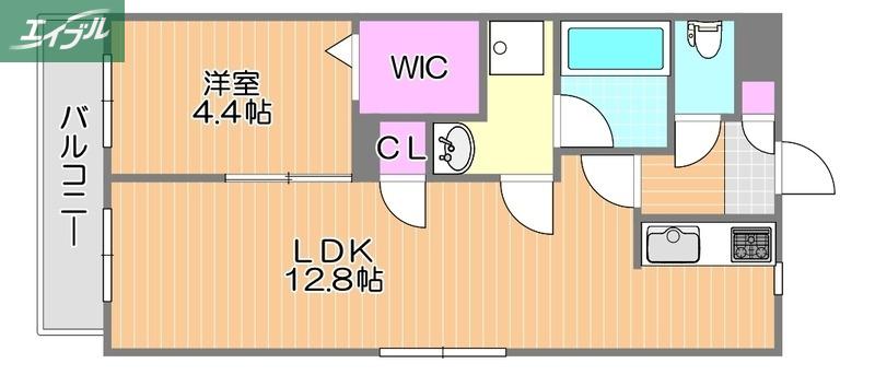 N・O青江(1LDK/2階)の間取り写真