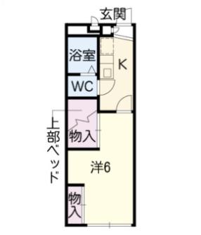 レオパレスクレイン(1K/2階)の間取り写真