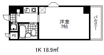 ハーバーヒル大倉山(1K/3階)の間取り写真