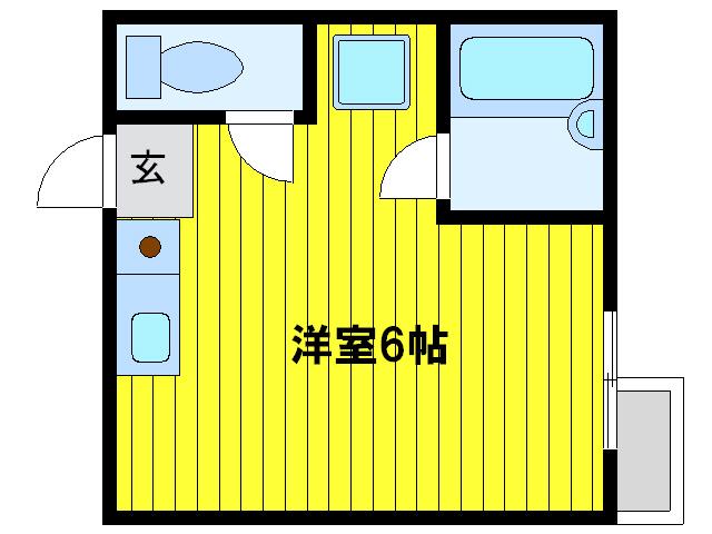 ハイツ正和(ワンルーム/4階)の間取り写真