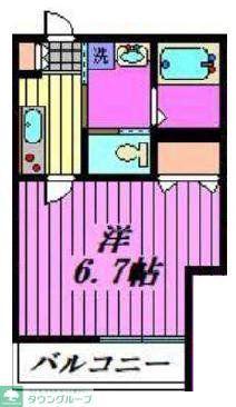 MARK DUO草加瀬崎(1K/3階)の間取り写真