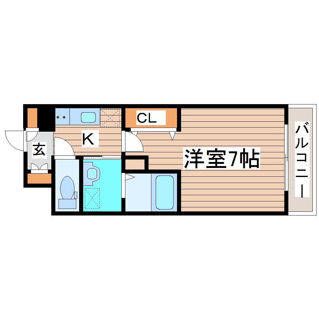 PRIMAVERA MIYAMACHI(1K/1階)の間取り写真