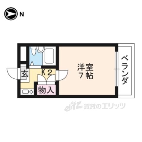 プラモーションアベニュー(1K/2階)の間取り写真