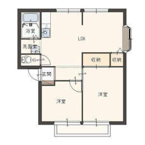 アイランドハイツA(2LDK/2階)の間取り写真