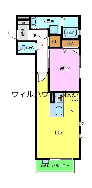 シャーメゾンパル(1LDK/2階)の間取り写真