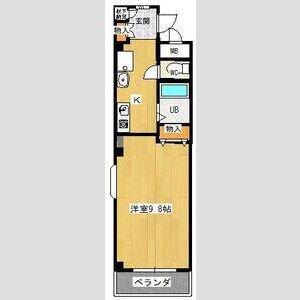 アレグリーアNISHINODAI(1K/2階)の間取り写真