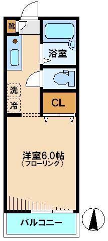 サニーハイツ(1K/1階)の間取り写真