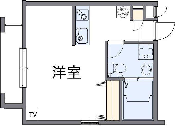 レオパレス別所新町LA1(1K/3階)の間取り写真