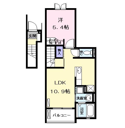 パインパークII(1LDK/2階)の間取り写真