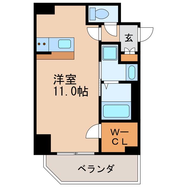 S-RESIDENCE高岳BRESA(ワンルーム/15階)の間取り写真